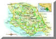 Small map of the Cilento National Park